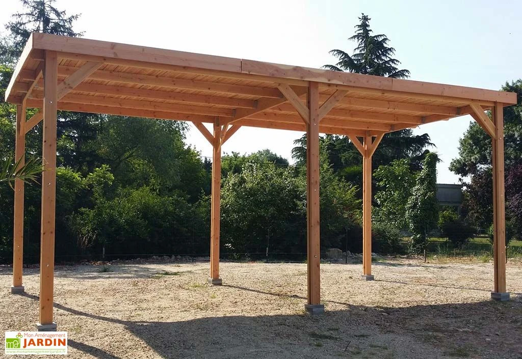 Carport Pour Camping-car En Bois Douglas Sans Couverture 1 Carport Pour Camping-car En Bois Douglas Sans Couverture