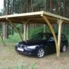 Carport Double En Bois D’Épicéa Traité Et Fibre De Verre Capri 30 M²
