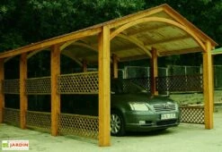 Carport En Bois Traité Alaska - 23,3 M² 4 Carport En Bois Traité Alaska - 23,3 M² -Promos Jardin Garage Magasin carport en bois alaska 614 x 381 x 287 cm 1