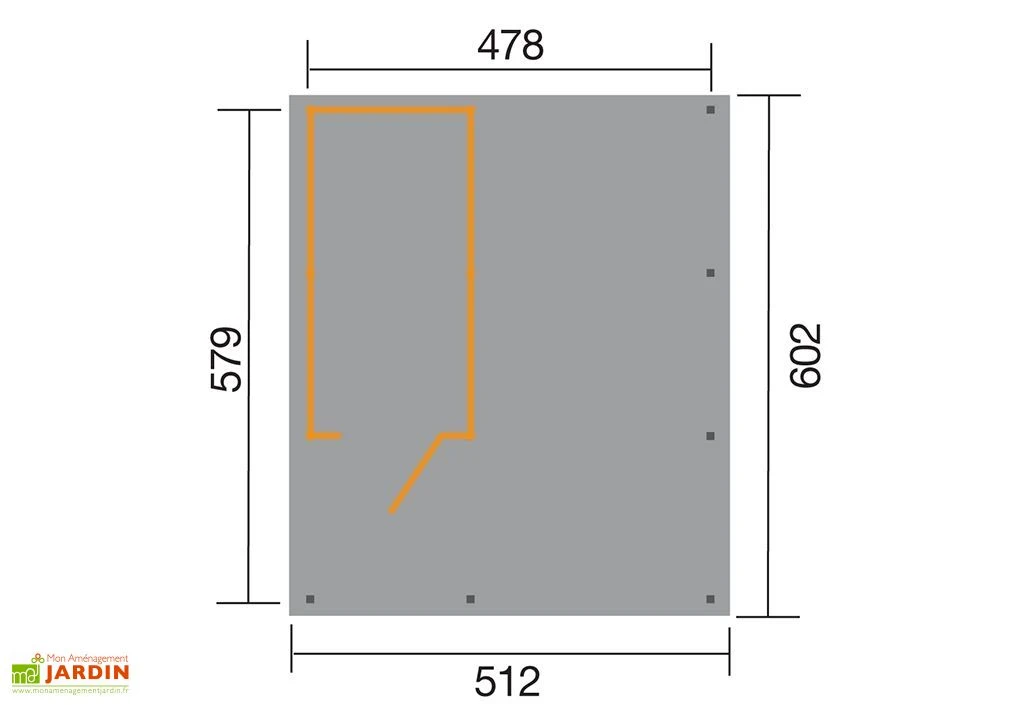 Carport En Bois PLUS XL (5x6) 3 Carport En Bois PLUS XL (5x6) – Image 3