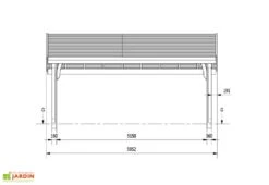 Carport 2 Voitures En Bois Traité Revelatio 2 - 34 M² -Promos Jardin Garage Magasin carport epicea massif traite et lamelle colle revelatio 3