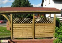 Carport En Épicéa Traité Et Lamellé Collé 361x606x299cm Nevada -Promos Jardin Garage Magasin carport epicea traite lamelle colle nevada simple