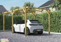 Carport En Bois De Pin Traité Autoclave 15,4 M² - Henri