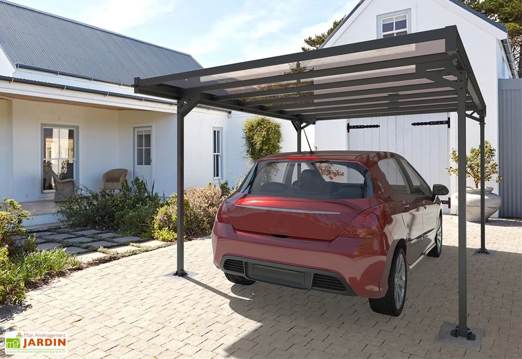 Carport En Métal Aluminium, Acier Et Polycarbonate 5 X 3 M - Mistral 2 Carport En Métal Aluminium, Acier Et Polycarbonate 5 X 3 M - Mistral – Image 2