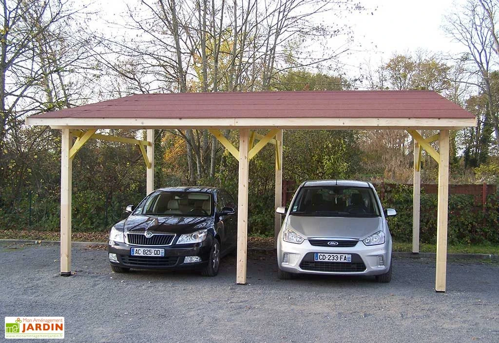 Carport Monopente En Bois D’Épicéa Traité 22 M² 1 Carport Monopente En Bois D’Épicéa Traité 22 M²