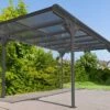Carport Simple En Aluminium Et Polycarbonate Anthracite - 15,34 M²