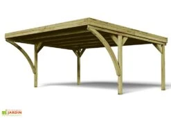 Carport En Bois De Pin Traité Autoclave 30,9 M² - Double Victor Modern 3 Carport En Bois De Pin Traité Autoclave 30,9 M² - Double Victor Modern -Promos Jardin Garage Magasin carport victor doucle fond blanc