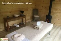 Chalet En Bois Habitable Isolé 90 Mm Double Vitrage Toit Plat 9 M² -Promos Jardin Garage Magasin chalet abri habitable bois decorhome 9m2 5