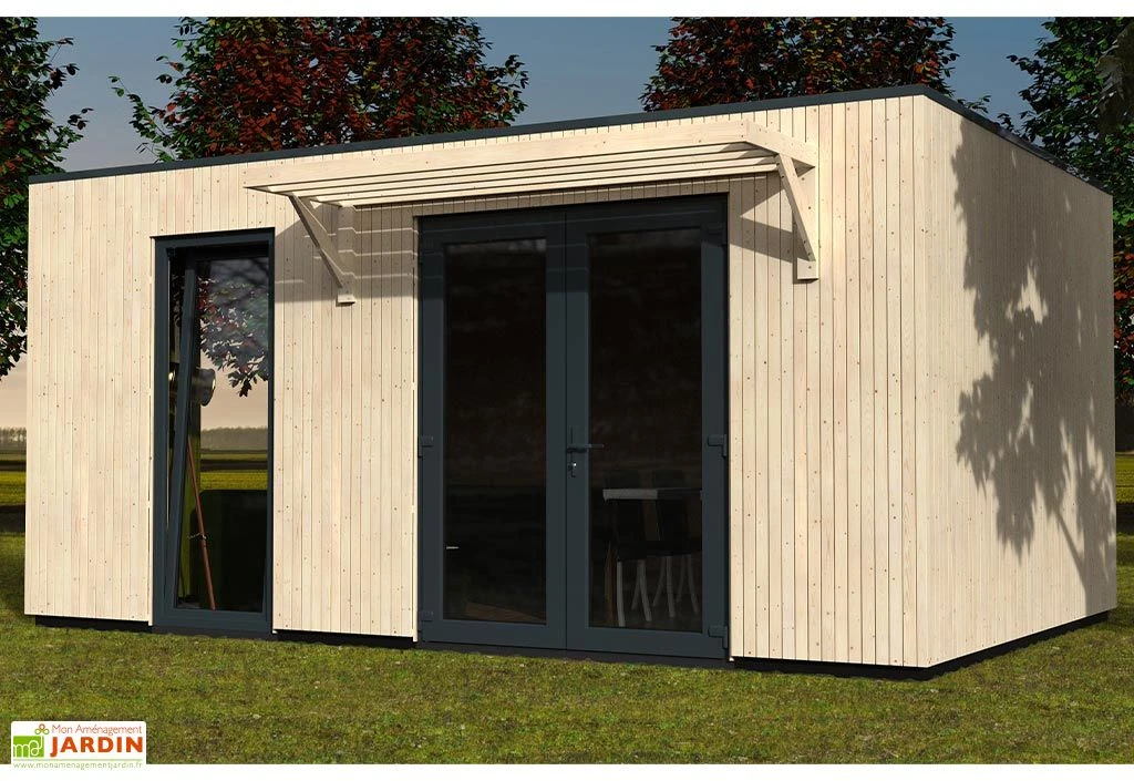 Studio De Jardin Modulable En Bois De Sapin Brut Como 19 M² 2 Studio De Jardin Modulable En Bois De Sapin Brut Como 19 M² – Image 2