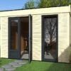 Chalet En Bois Habitable Isolé 90 Mm Double Vitrage Toit Plat 9 M²
