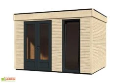 Chalet En Bois Habitable Isolé 90 Mm Double Vitrage Toit Plat 9 M² -Promos Jardin Garage Magasin chalet en bois habitable 2