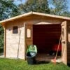 Abri De Jardin En Bois Douglas 28 Mm – 14,85 M² : 4,22 X 3,52 M