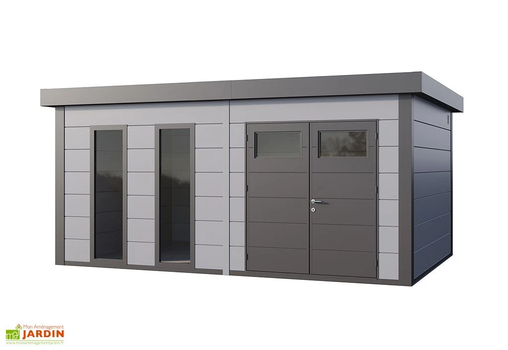 Abri De Jardin En Métal Avec Parois Vitrées Eleganto Plus – 19,3 M² 2 Abri De Jardin En Métal Avec Parois Vitrées Eleganto Plus – 19,3 M² – Image 2