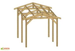 Carport Camping-car Bois Douglas 23 à 41 M² H. 3,20 M – Azur 6 Poteaux 11 Carport Camping-car Bois Douglas 23 à 41 M² H. 3,20 M – Azur 6 Poteaux -Promos Jardin Garage Magasin charpente carport bois camping car 230cm cpbf azur