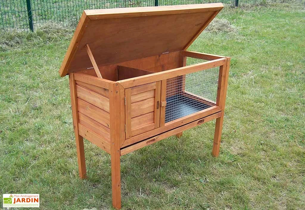 Clapier En Bois FSC Pinou (92x45x70) 2 Clapier En Bois FSC Pinou (92x45x70) – Image 2