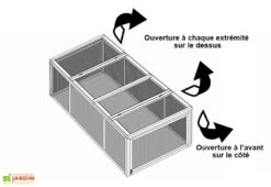 Enclos Pour Lapins Smokey (0,9x1,8x0,5) -Promos Jardin Garage Magasin clapier a lapins smokey schema