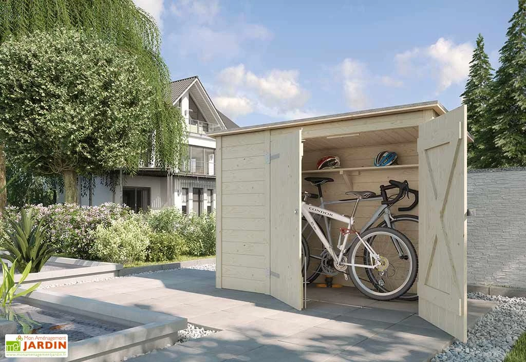 Coffre De Rangement Bois Pour Vélos 84x205 2 Coffre De Rangement Bois Pour Vélos 84x205 – Image 2