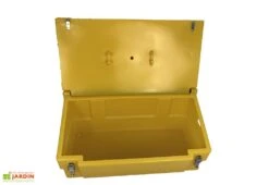Coffre De Jardin Avec Poignées + Grenouillères + Cadenas – 100 L -Promos Jardin Garage Magasin coffre jardin 100l cadenas jaune 1