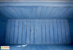 Coffre De Rangement En Bois Lasuré Bleu 127 X 55 Cm -Promos Jardin Garage Magasin coffre jardin bois lasure bleu 127 x 55 cm 2