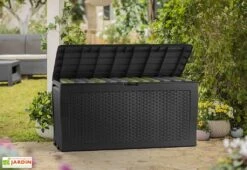 Coffre De Jardin Keter Gris En Résine Tressée – Samoa 270 L