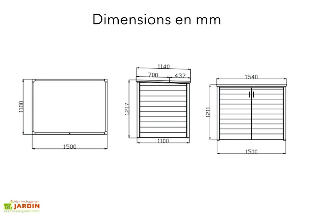 Coffre De Jardin En Composite 155 X 115 X 120 Cm – Util’ Multifonctions 5 Coffre De Jardin En Composite 155 X 115 X 120 Cm – Util’ Multifonctions – Image 5