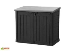 Coffre De Jardin Multifonctions En Résine 1200 L -Promos Jardin Garage Magasin coffre rangement exterieur multifonctions resine 1200l noir