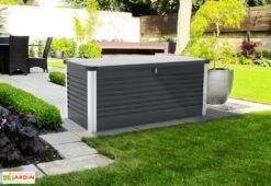 Coffre De Rangement Design En Métal PatioBox 187x78,5x72cm (4 Coloris) 9 Coffre De Rangement Design En Métal PatioBox 187x78,5x72cm (4 Coloris) -Promos Jardin Garage Magasin coffre rangement jardin metal acier galvanise trimetals patiobox l 4