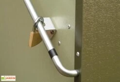 Coffre De Rangement Métal Storeguard Crème (196x89x113) -Promos Jardin Garage Magasin coffre rangement metal jardin trimetals vert 1