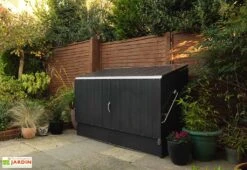 Coffre De Rangement Métal Storeguard Anthracite (196x89x113) 9 Coffre De Rangement Métal Storeguard Anthracite (196x89x113) -Promos Jardin Garage Magasin coffre rangement metal trim 1
