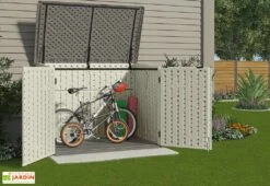 Coffre De Rangement PVC Poubelles Multifonctions Suncast 6 Coffre De Rangement PVC Poubelles Multifonctions Suncast -Promos Jardin Garage Magasin coffre rangement resine pvc cache poubelle