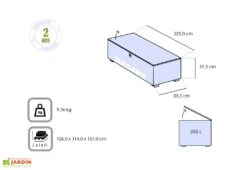 Keter Coffre De Rangement En Résine Tressée Tropic 302L -Promos Jardin Garage Magasin coffre rangement resine tropic 302l 1