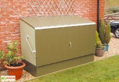 Coffre De Rangement Métal Vélos Vert (196x89x133) 8 Coffre De Rangement Métal Vélos Vert (196x89x133) -Promos Jardin Garage Magasin coffre rangement velos vert