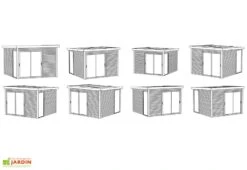 Solid Abri De Jardin En Bois D’épicéa Brut Avec Baie Vitrée - Seda 9,22 M² -Promos Jardin Garage Magasin configuration abri jardin bois seda