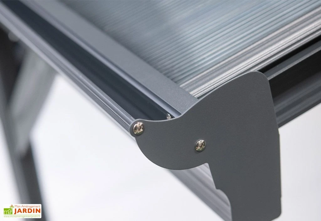 Carport Simple En Aluminium Et Polycarbonate Anthracite - 15,15 M² 5 Carport Simple En Aluminium Et Polycarbonate Anthracite - 15,15 M² – Image 5
