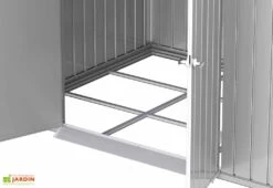 Abri De Jardin En Acier Galvanisé Duramax Modern 4,5 M² -Promos Jardin Garage Magasin details cabane jardin acier galvanise duramax modern gris