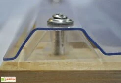 Pergola Bois Adossée Couverte 3x7 Toiture PVC - 704 X 306 Cm -Promos Jardin Garage Magasin detailtoiture