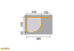 Abri Design Fides 2 (Plusieurs Tailles) 28mm 10 Abri Design Fides 2 (Plusieurs Tailles) 28mm -Promos Jardin Garage Magasin dimensions abri fides 240 1