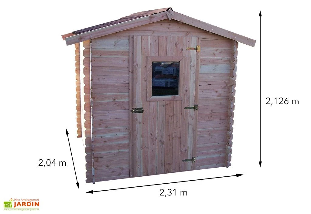 Abri De Jardin En Bois Douglas 20 Mm – 4,71 M² : 2,31 X 2,04 M 5 Abri De Jardin En Bois Douglas 20 Mm – 4,71 M² : 2,31 X 2,04 M – Image 5