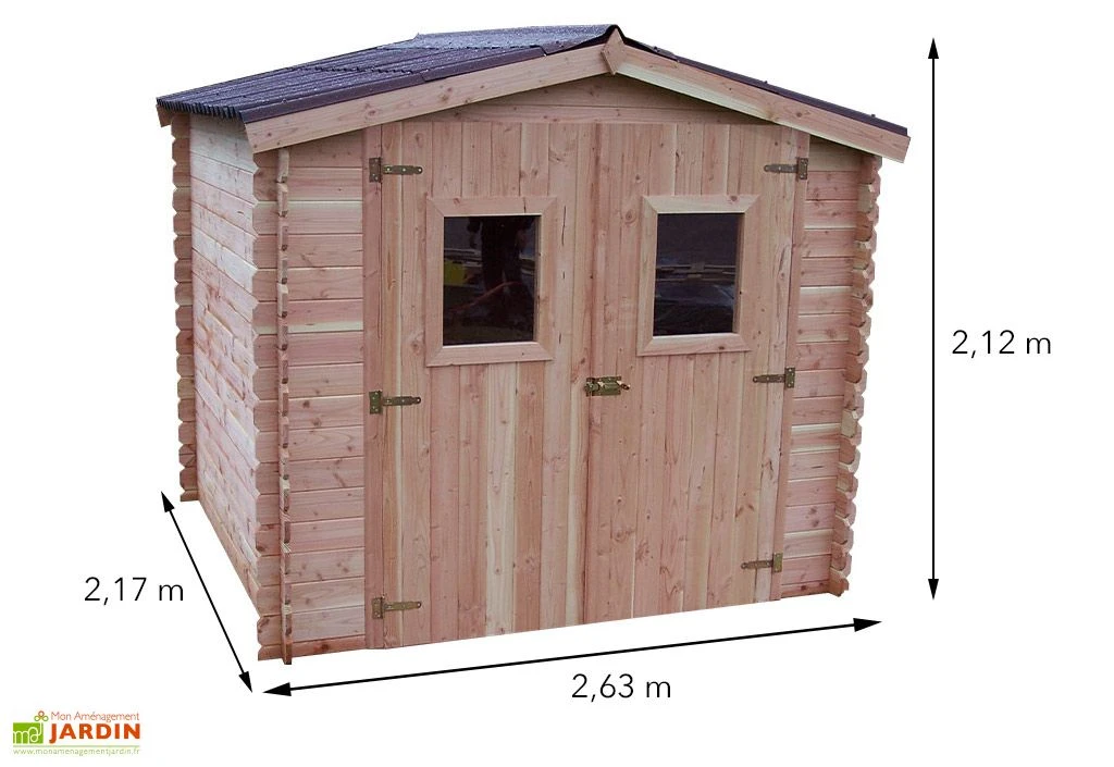 Abri De Jardin En Bois Douglas 20 Mm – 5,71 M² : 2,63 X 2,17 M 2 Abri De Jardin En Bois Douglas 20 Mm – 5,71 M² : 2,63 X 2,17 M – Image 2
