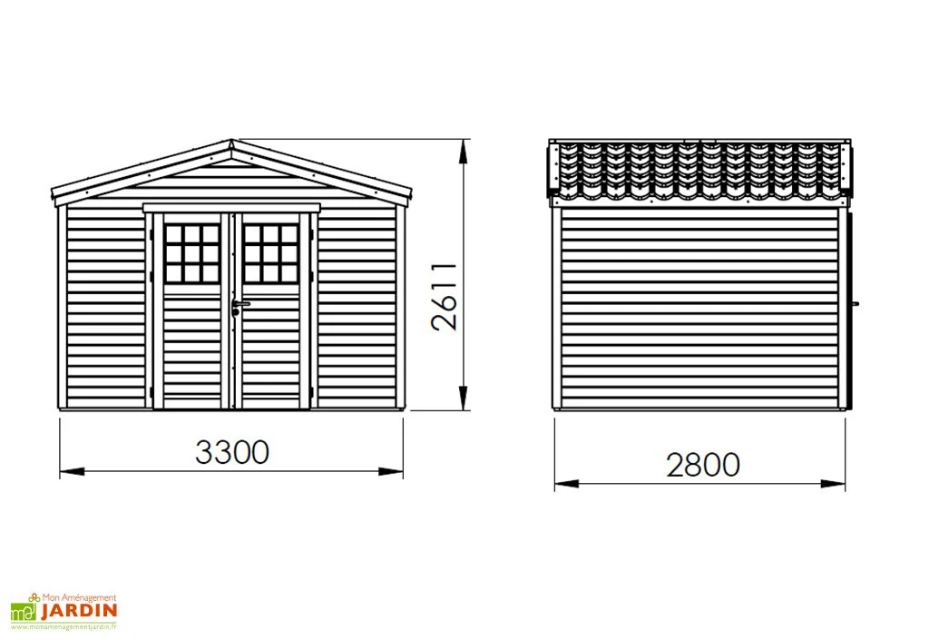 Abri De Jardin En Bois D’épicéa Brut Shelty+ 9 M² 4 Abri De Jardin En Bois D’épicéa Brut Shelty+ 9 M² – Image 4
