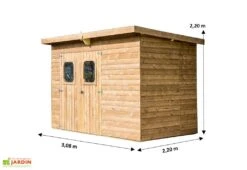 Abri De Jardin En Bois D’épicéa Traité Theora – 4,97 M² -Promos Jardin Garage Magasin dimensions abri jardin monopente theora