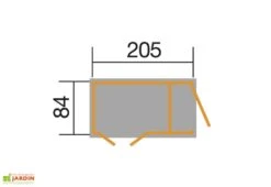 Abri Pour Vélos Ou Poubelles En Bois D’épicéa + Placard 95 X 215 Cm -Promos Jardin Garage Magasin dimensions abri poubelles bois placard weka