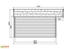 Solid Abri De Jardin Bois Zurich 28mm (508x388cm) Traité En Option -Promos Jardin Garage Magasin dimensions chalet s835 1