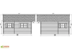 Solid Abri De Jardin Bois Week-End 40 Mm (508x508cm) 6 Solid Abri De Jardin Bois Week-End 40 Mm (508x508cm) -Promos Jardin Garage Magasin dimensions chalet s8971 1