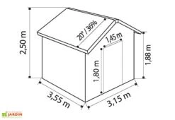 Grosfillex Abri De Jardin PVC Deco 11 9 Grosfillex Abri De Jardin PVC Deco 11 -Promos Jardin Garage Magasin dimensions deco11 3d