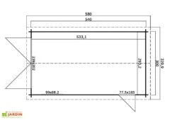 Garage En Bois Brut 34 Mm 5,40 X 3,00 M - Dillon 16,2 M² -Promos Jardin Garage Magasin dimensions garage 1 voiture dillon 16m2