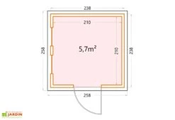 Abri De Jardin En Acier Galvanisé Porte Unique Luminato - 5,6 M² 9 Abri De Jardin En Acier Galvanisé Porte Unique Luminato - 5,6 M² -Promos Jardin Garage Magasin dimensions luminato 2424