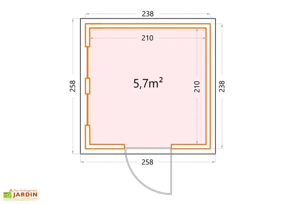 Abri De Jardin En Acier Galvanisé Porte Unique Luminato - 5,6 M² 5 Abri De Jardin En Acier Galvanisé Porte Unique Luminato - 5,6 M² – Image 5