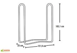 Porte-bûches En Acier Inoxydable – 122 Cm -Promos Jardin Garage Magasin dimensions porte buches