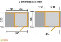 Bungalow Design Avellino (400x250cm) 45 Mm 5 Bungalow Design Avellino (400x250cm) 45 Mm -Promos Jardin Garage Magasin dimensions quadro1 1